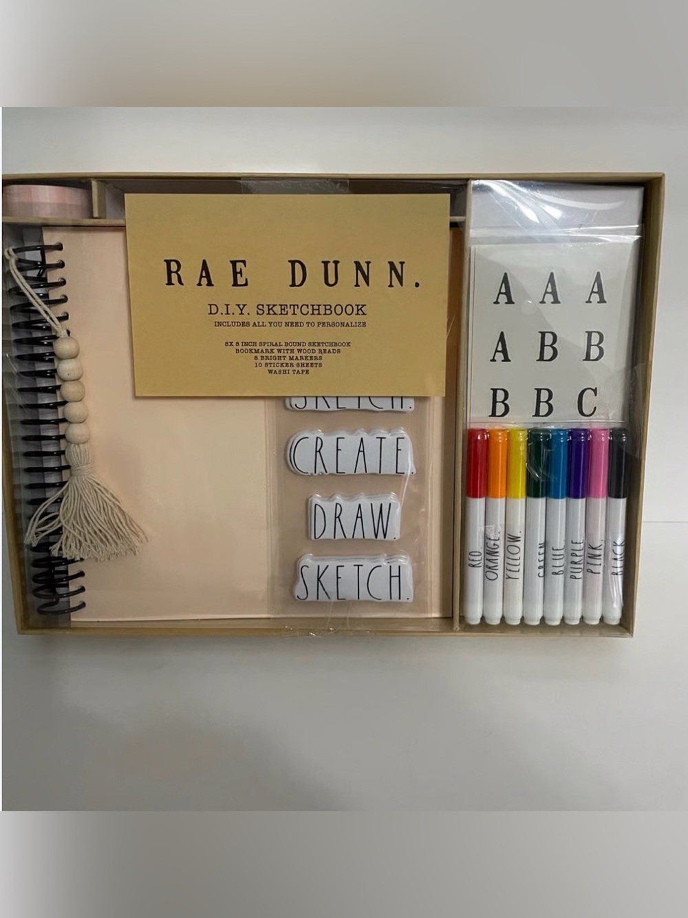 NWT Rae Dunn DIY Sketchbook Arts & Crafts Set